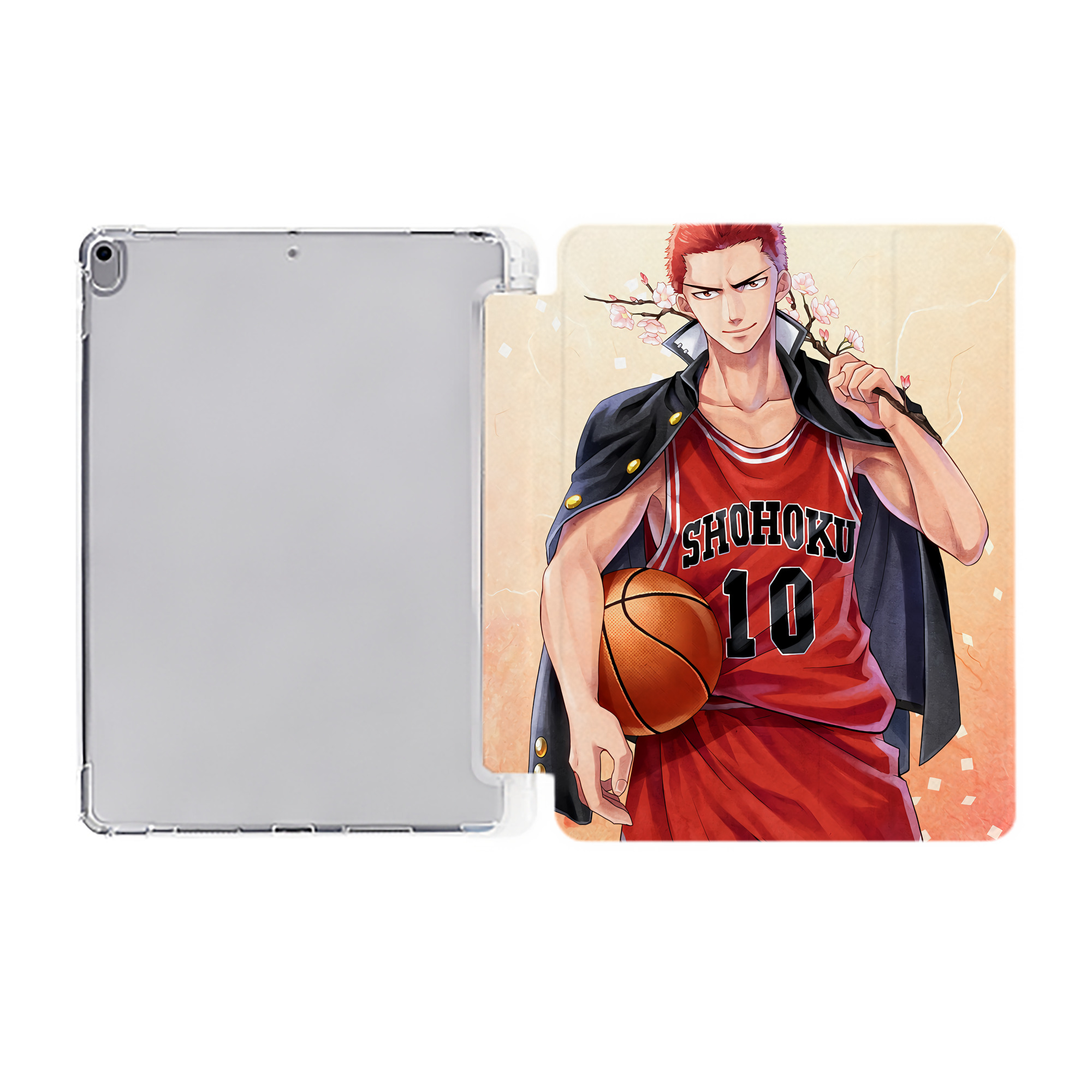 （画像用） SLAM DUNK／スラムダンク IPad ケース ペン収納付き 三つ折りスタンド PUレザー×シリコン 対応機種9.5/10.5/10.9インチ